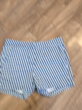 Kenar Blue & White Striped Bike Shorts